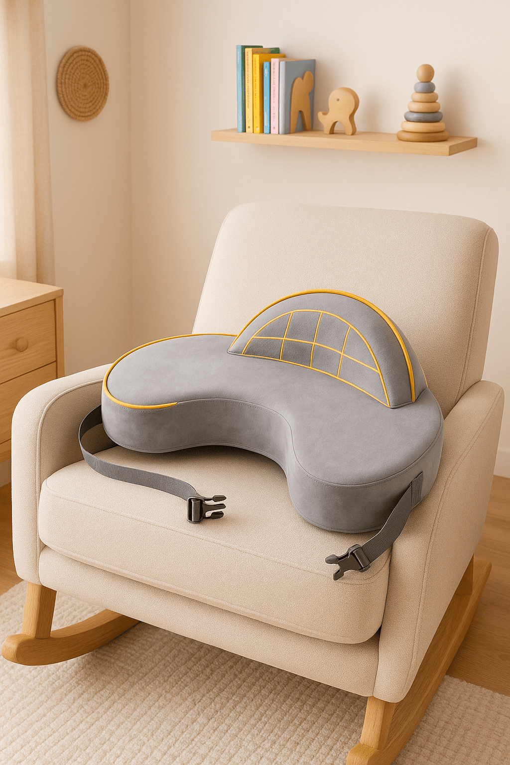 coussin allaitement memoryfoam gris